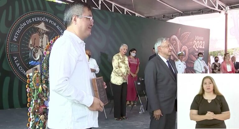 AMLO PIDE PERDÓN POR MASACRE A COMUNIDAD CHINA Y AGRADECE APOYO CONTRA COVID-19