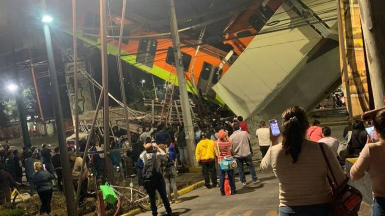 Se desploma metro en la estación Olivos de la Línea 12 Ciudad México