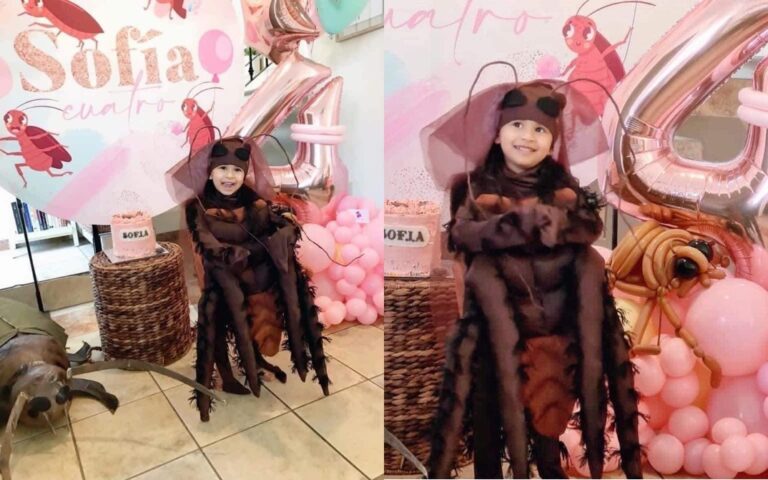 DE CUCARACHA ASÍ FESTEJA NIÑA SU CUMPLEAÑOS