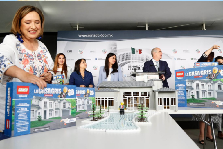 «Construye y destruye tu país»: El juego Lego de la «casa gris» con que ironiza el PAN en el Senado